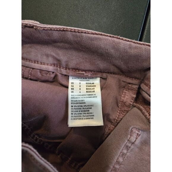 American Eagle Women's Pink Purple NE(X)T Level Stretch Skinny Jeans Size 0 - Picture 5 of 6